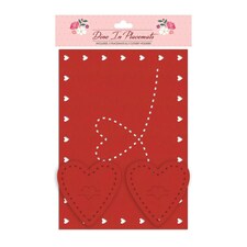 Valentine's Heart Dine In Placemat Set Red