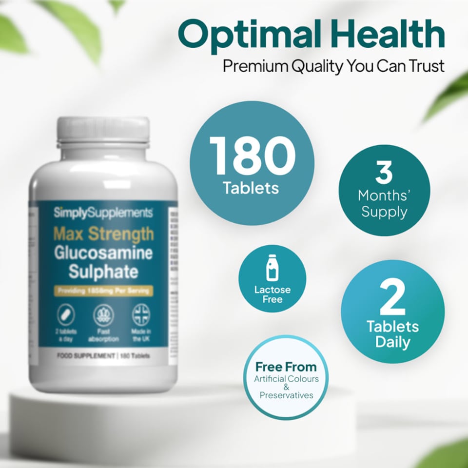 image 1 of Max Strength Glucosamine Sulphate 1858mg 2KCl