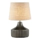 image 5 of Deep Forest Green Ceramic Gloss Lamp Base with Brass Lamp Holder