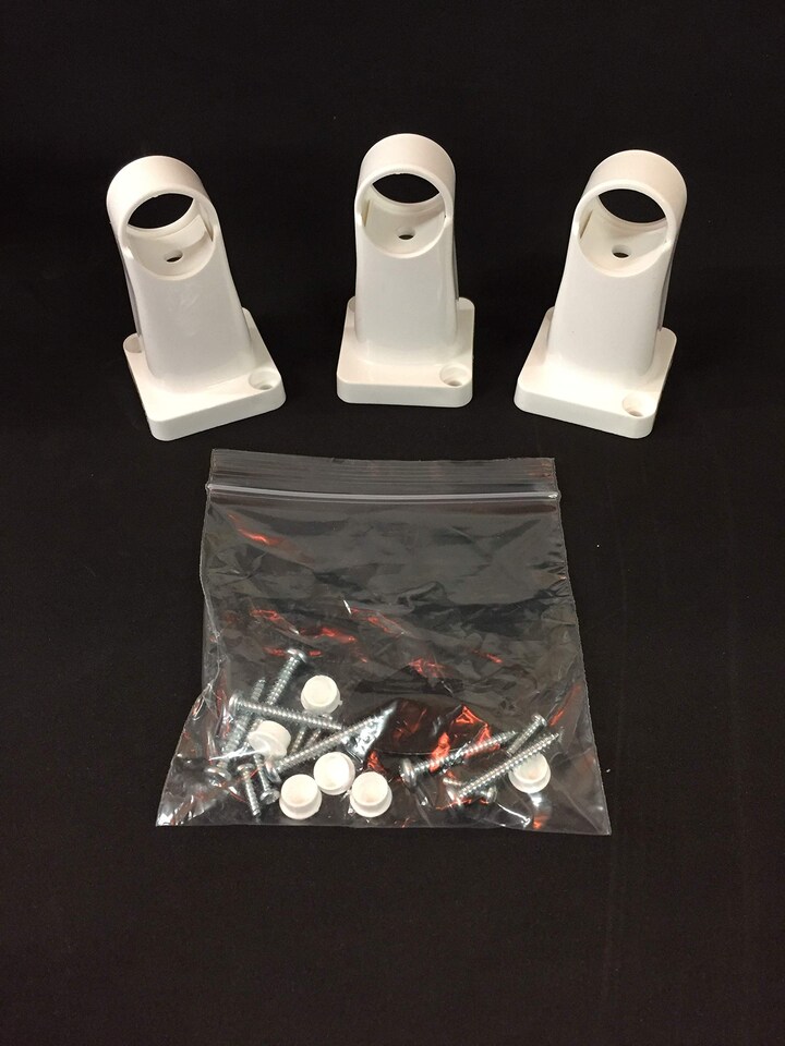 image 1 of Consort Pack of 3 Towel Rail Brackets - White