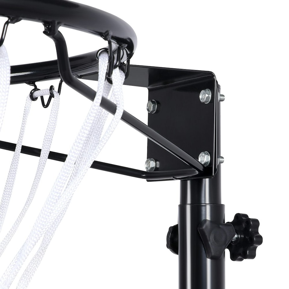 image 1 of Yaheetech Full-Size Portable Netball Hoop and Post Black