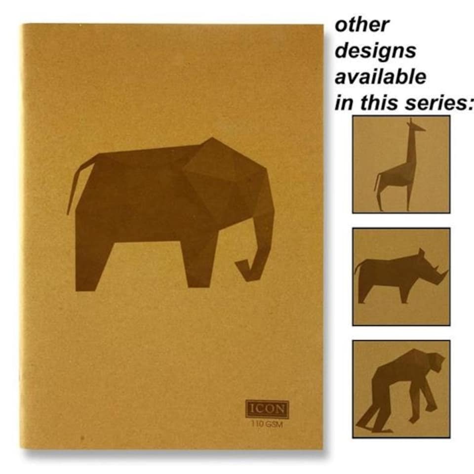 image 1 of A3 80 Pages 110gsm Animalia Design Kraft Sketch Book by Icon Art