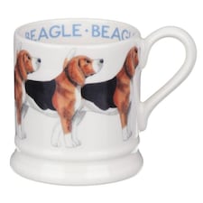 Mug: 1 x 300ml Emma Bridgewater Beagle 1/2 Pint Mug, Ceramic White