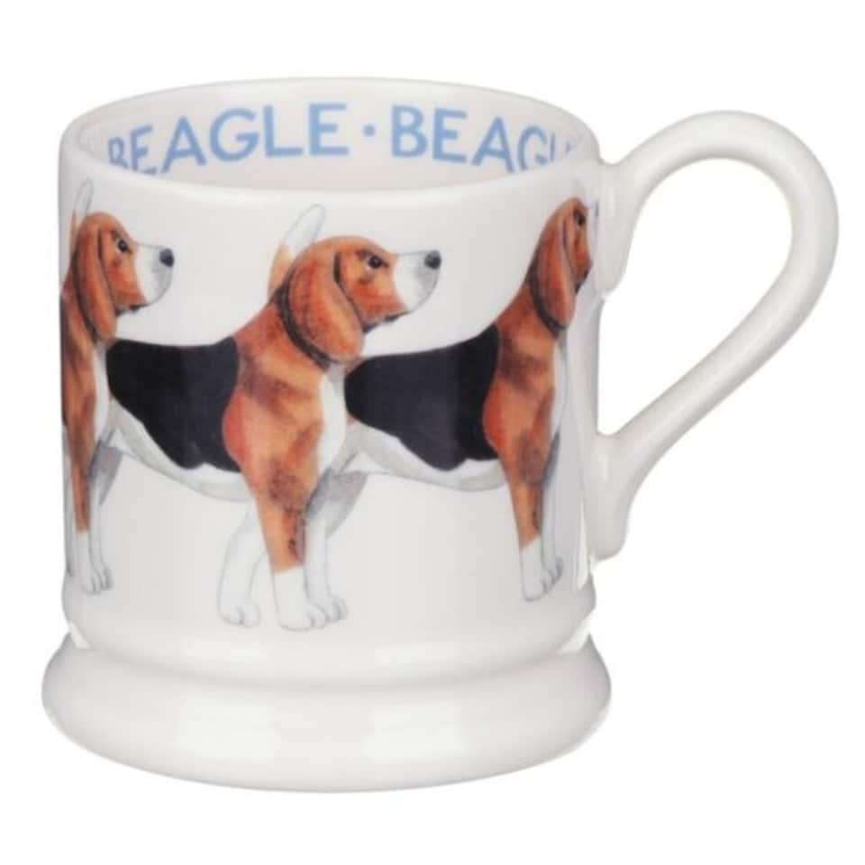image 1 of Mug: 1 x 300ml Emma Bridgewater Beagle 1/2 Pint Mug, Ceramic White