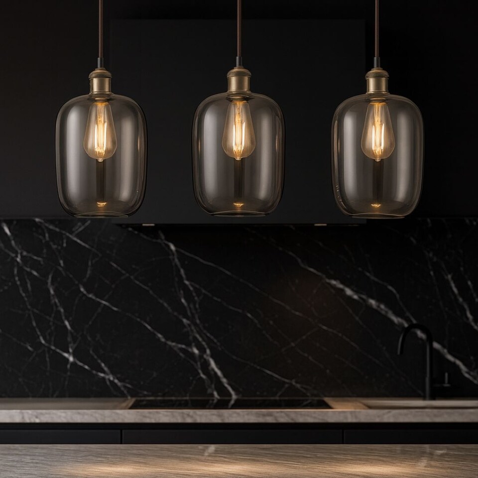 image 1 of CGC Lighting Lorna Smoked Glass Cylinder Lampshade