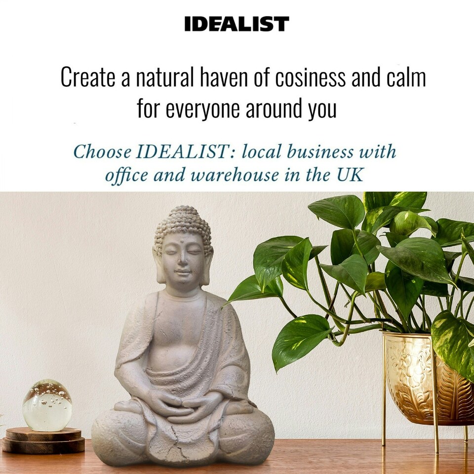 image 1 of Sitting in Meditation Buddha Brown Indoor and Outdoor Statue&nbsp;L30 W24 H41 cm