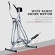 image 3 of HOMCOM Air Walker Glider Cross Trainer Fitness Machine for Home Gym, Black