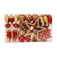 Neo Large 110PCS Christmas Tree Bauble Ornaments Set | Red