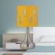 image 6 of Set of 2 Romana - Brushed Chrome Touch Operated Table Lamps Bedside Lights Ochre Fern Shade Silver | Yellow