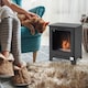 image 2 of HOMCOM Free Standing Bio Ethanol Fireplace Heater with 0.9L Tank for Home Black