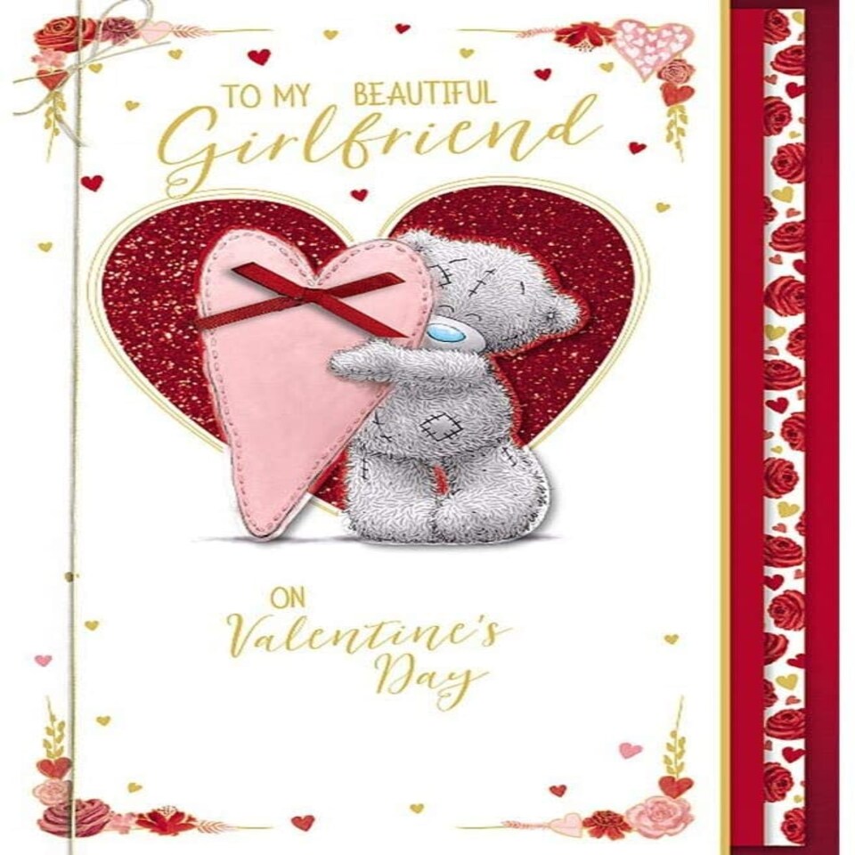 image 1 of Me To You Bear Beautiful Girlfriend Handmade Valentine's Day Card