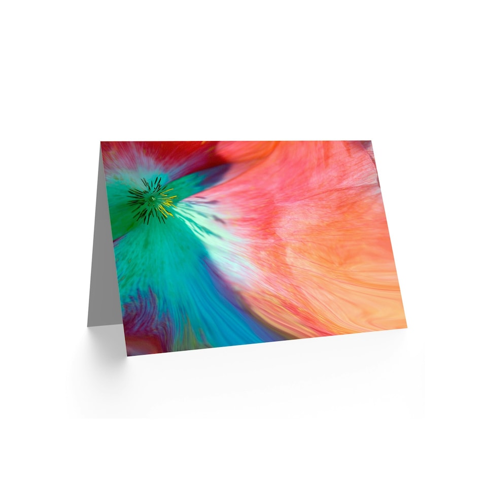 image 1 of Close Up Macro Flower Colourful Abstract Art Card