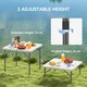 image 5 of Outsunny 3ft Folding Camping Table with 2 Adjustable Height 