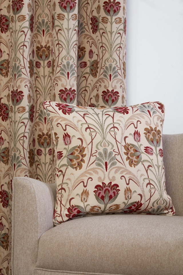 image 1 of Aylesbury -Fully Lined Curtains - Pencil Pleat - 100% Polyester (Natural, 46''x 72'' - 117cm x 183cm (Pair)) | Cream | Cream