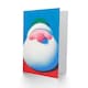 image 2 of Cute Round Santa Claus Vibrant Modern Graphic Blank For Him Or Her Art Christmas Card