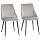 image 1 of HOMCOM High Back Dining Chairs Velvet-Touch Accent Chairs with Metal Legs