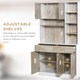image 6 of HOMCOM Kitchen Cupboard Sideboard Storage Cabinet Unit with Counter Top, Adjustable Shelves, Drawers for Dining Room, Living Room