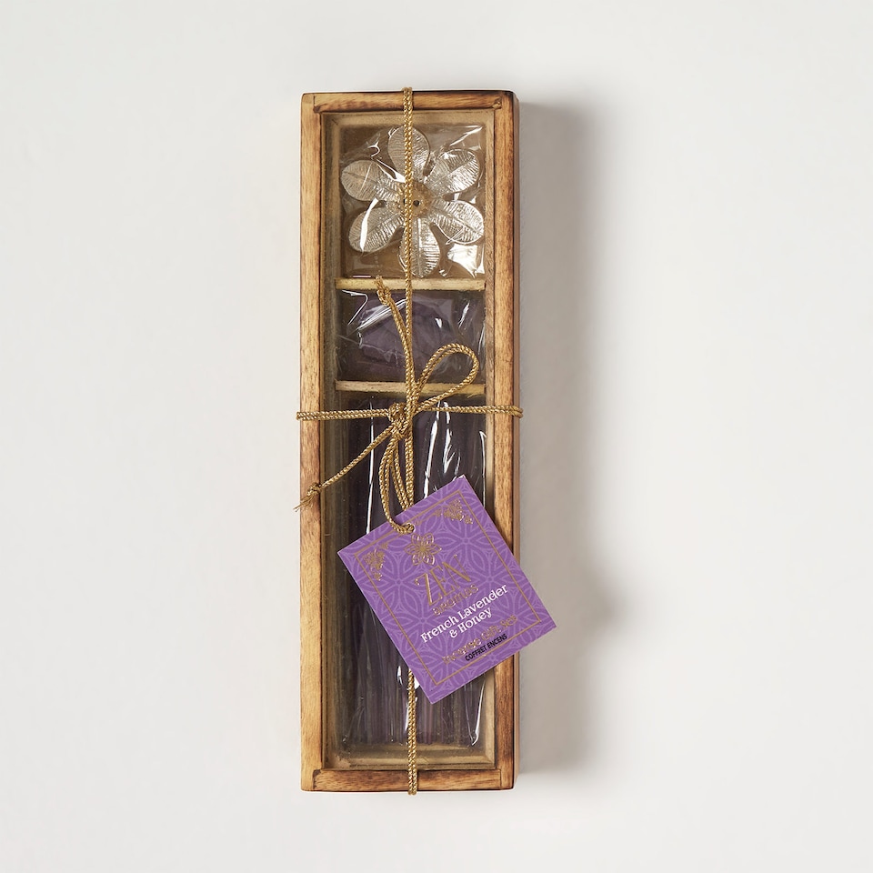 image 1 of Homescapes Zen Incense Gift Set – French Lavender & Honey