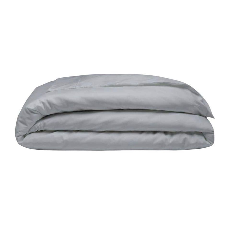 image 1 of Belledorm 400 Thread Count Egyptian Cotton Oxford Duvet Cover - Platinum - Superking