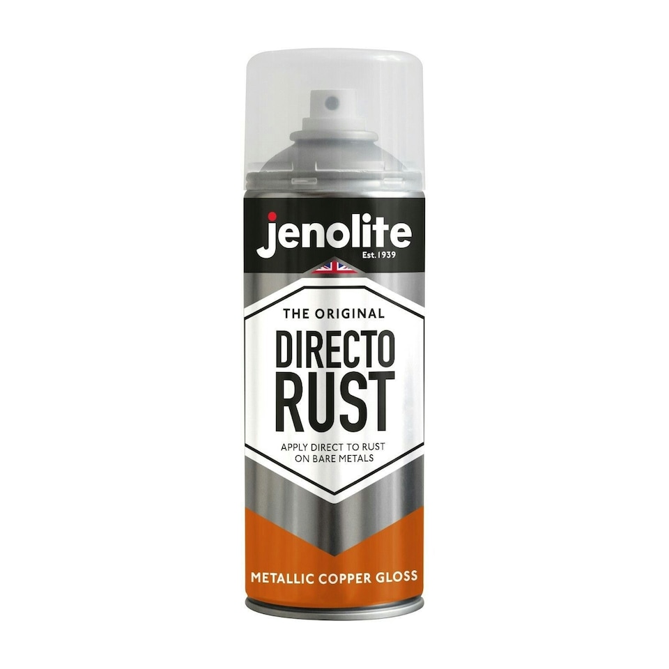 image 1 of Jenolite Directorust Metallic Gloss Primer Paint - Copper - 400ml Spray Can