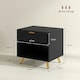 image 7 of HOMCOM Small Table With Drawer, Open Compartment and Handle, Black