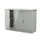 image 6 of Holborn 3 Door Sideboard in Grey Gloss & Dusk Grey (Ready Assembled) | Grey | Grey Gloss & Dusk Grey