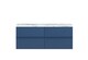 image 1 of Balterley Mavesyn Contemporary 4 Drawer Wall Hung Vanity Unit with Laminate Worktop, Dark Blue, 1200mm