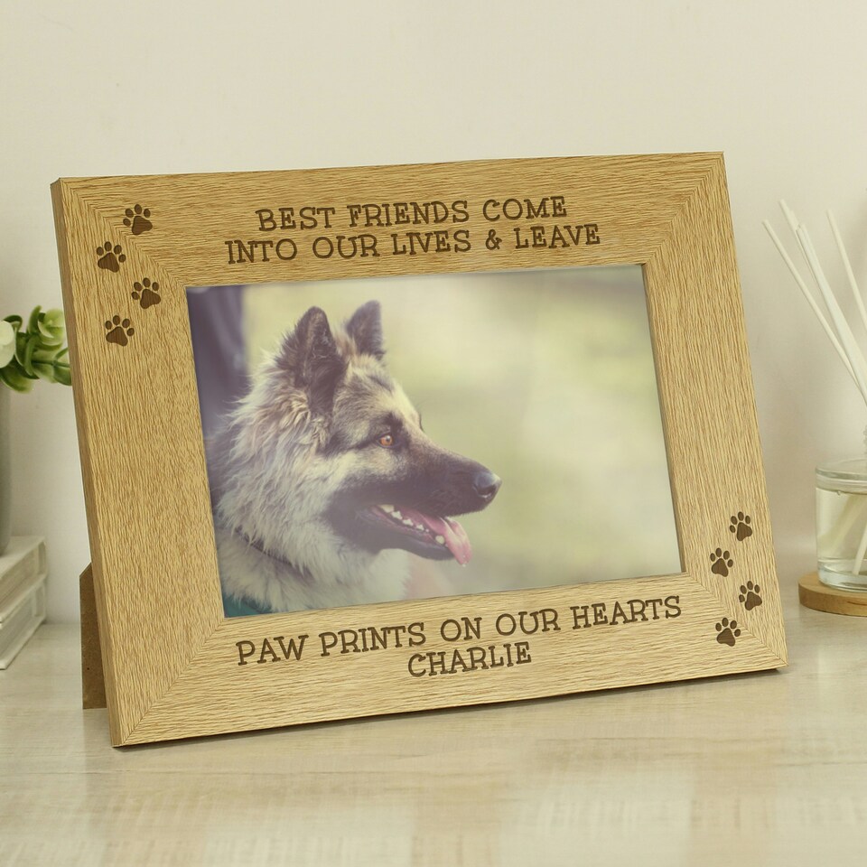 image 1 of Personalised Pet 6x4 Photo Frame Brown | One Size