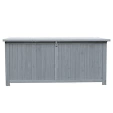 Medium Grey Wooden Garden Storage Box Outdoor Storage Cabinet 468L