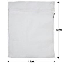Large Size Net Washing Bags for Laundry with Strong Zip – 41cms x 49cms (16" x 19") White