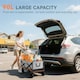 image 8 of Outsunny Folding Outdoor Storage Trolley Cart Bag Telescopic Handle Brakes Grey