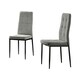 image 1 of Furniturebox Paloma 2x Grey Fabric Black Legs Dining Chair