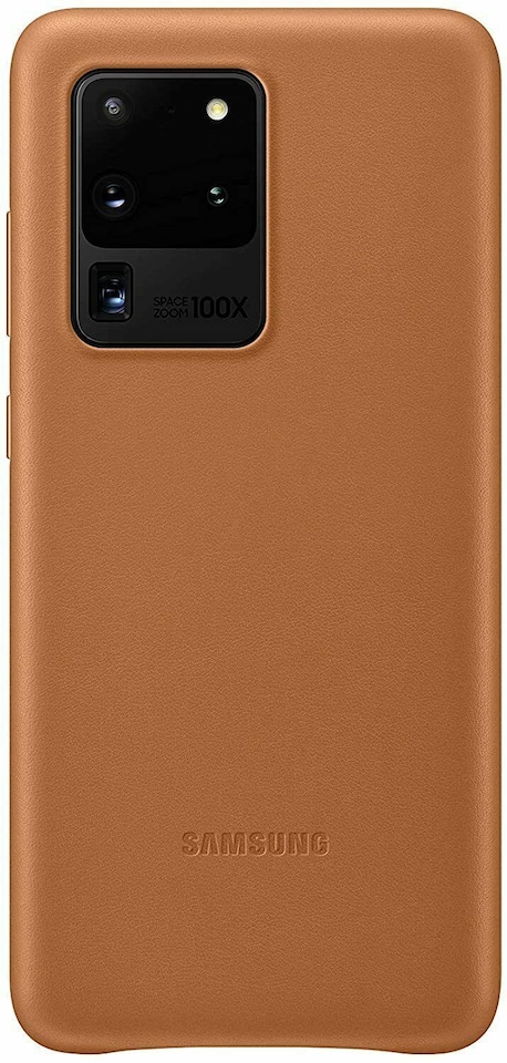 image 1 of Samsung Galaxy S20 Ultra Leather Cover Brown Case EF-VG988LAEG