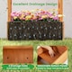 image 6 of COSTWAY Raised Garden Bed Wood Planter Box with Trellis Orange