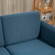 image 8 of HOMCOM Double Seat Sofa Linen Upholstery Loveseat Couch w/ Armrests, Blue