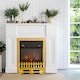 image 7 of HOMCOM Electric Fireplace 1 & 2KW LED Fire Flame for Living Room Golden | Gold