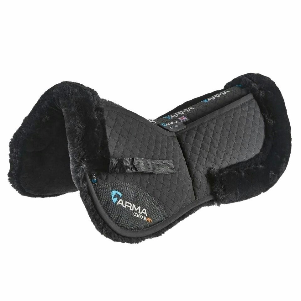 image 1 of ARMA Corrective Lined Horse Half Pad - Black - 17in - 18in