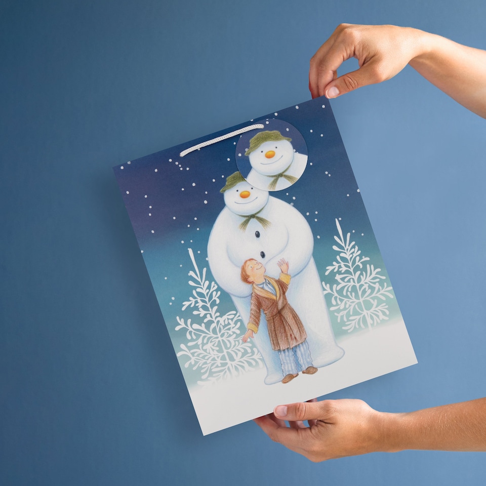 image 1 of Hallmark Pack Of 3 Large Christmas Gift Bags - The Snowman Design