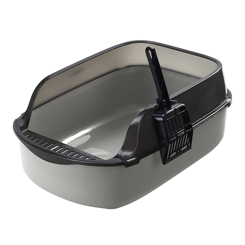 image 1 of Living and Home Large Anti-splashing Detachable Cat Litter Box | Grey