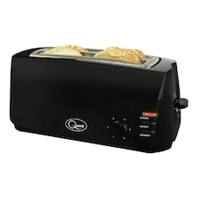 Quest 4 Slice Toaster With Wide Slots - Black