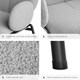 image 4 of Dining Chair - Boucle cover, plush padding, high backrest - per piece Grey | Light Grey
