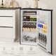 image 8 of HOMCOM Under Counter Fridge, 91L Small Fridge with Chiller Box, Removable Shelf, Reversible Door, Adjustable Legs, Mini Refrigerator,  Silver Tone | Silver