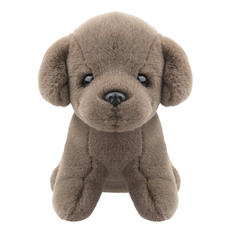 image 1 of Dog Mink Soft Toy Fun Doggy Plush Cuddly Soft Fluffy Cute Puppy 20cm Brown