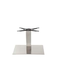 Square Stainless Steel Table Base - Large - Coffee Height - 480 Mm Silver
