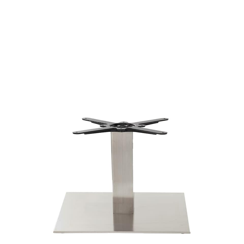 Square Stainless Steel Table Base - Large - Coffee Height - 480 Mm Silver