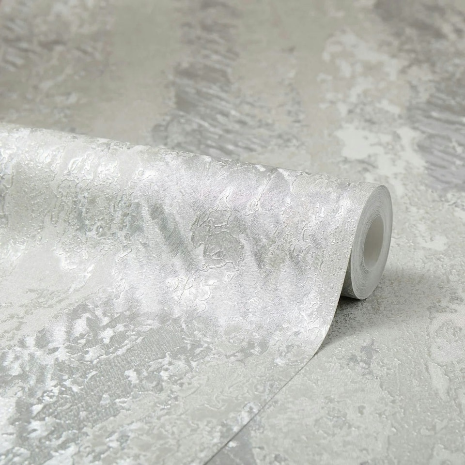 image 1 of Nova Metallic Wallpaper in Cool Grey and Silver Multi