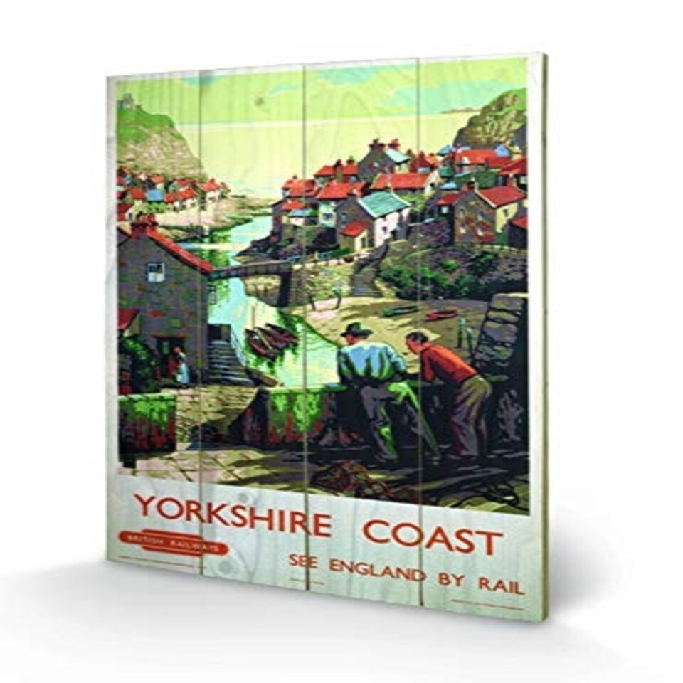 YORKSHIRE COAST 4 - WOOD PANEL