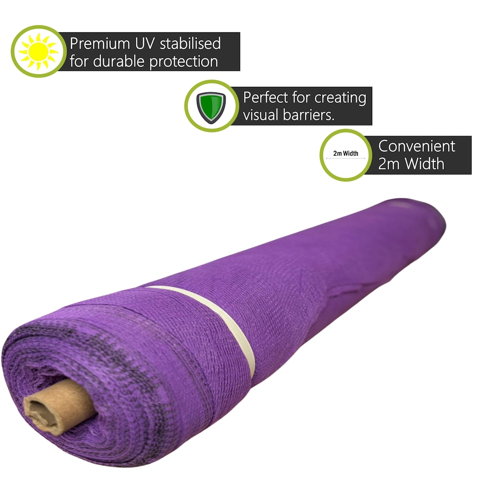 image 1 of Pegdev Purple Windbreaker Shade Netting Professional UV Stabilised Polyethylene 7m