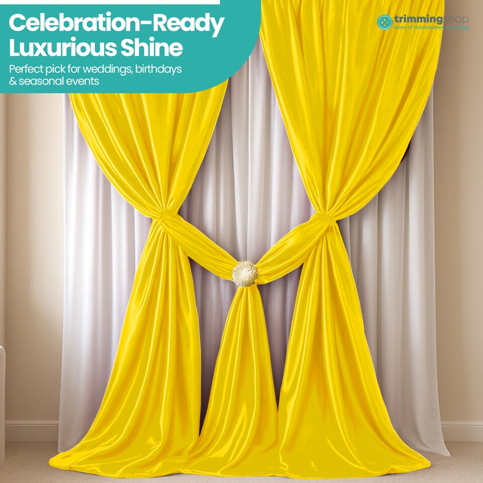 image 1 of 10m Ice Silk Fabric, Satin Material Silk Overlay, Backdrop Fabric