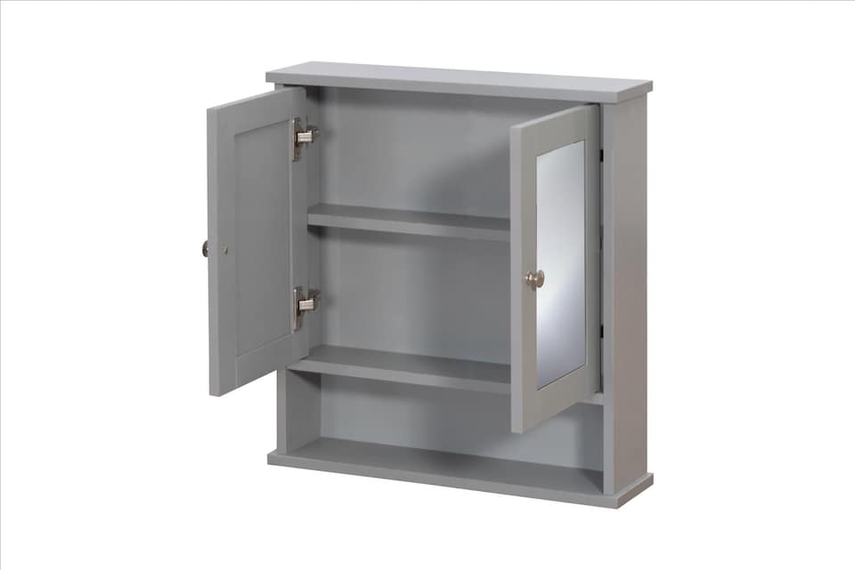 image 1 of Mirrored Bathroom Cabinet Grey